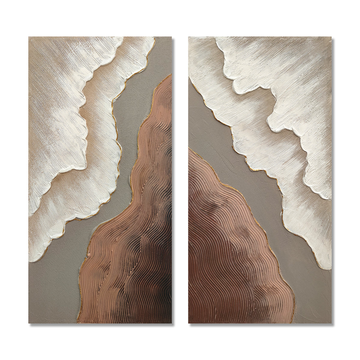 20x40 Ensemble de 2 Art mural abstrait