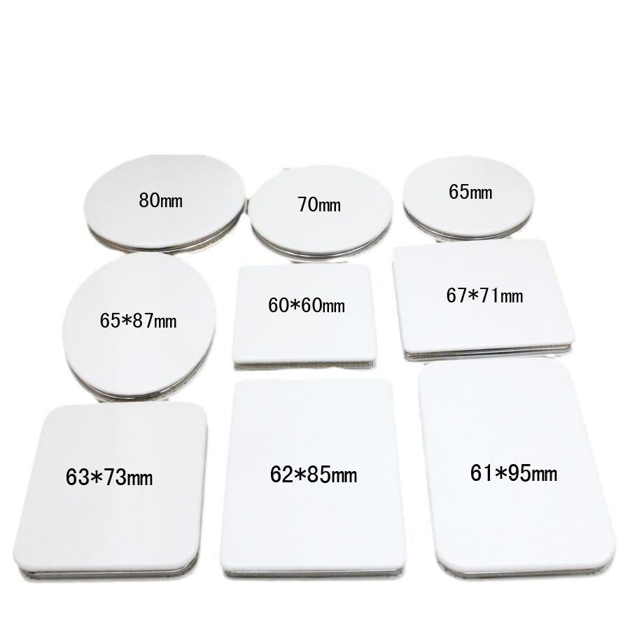 Miroir de maquillage double face en cuir avec pliage bricolage créatif pour usage portable