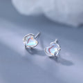 Boucles d'oreilles en forme de coeur en pierre de lune Niche et design pour les femmes