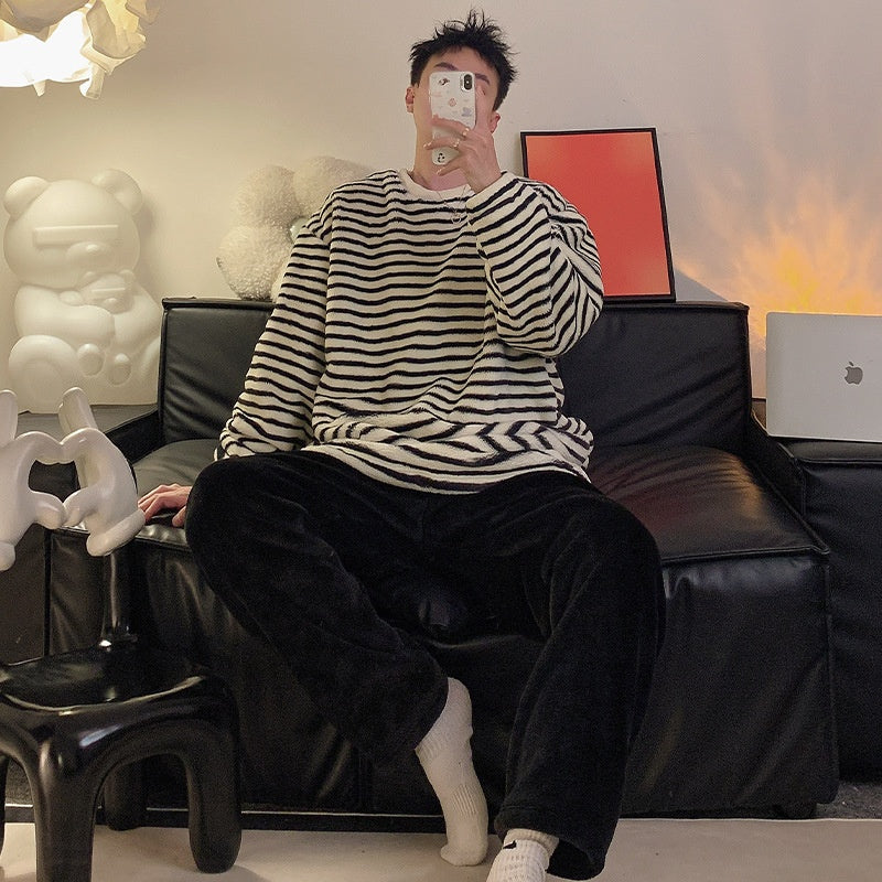 Pyjama d'hiver en peluche pour hommes