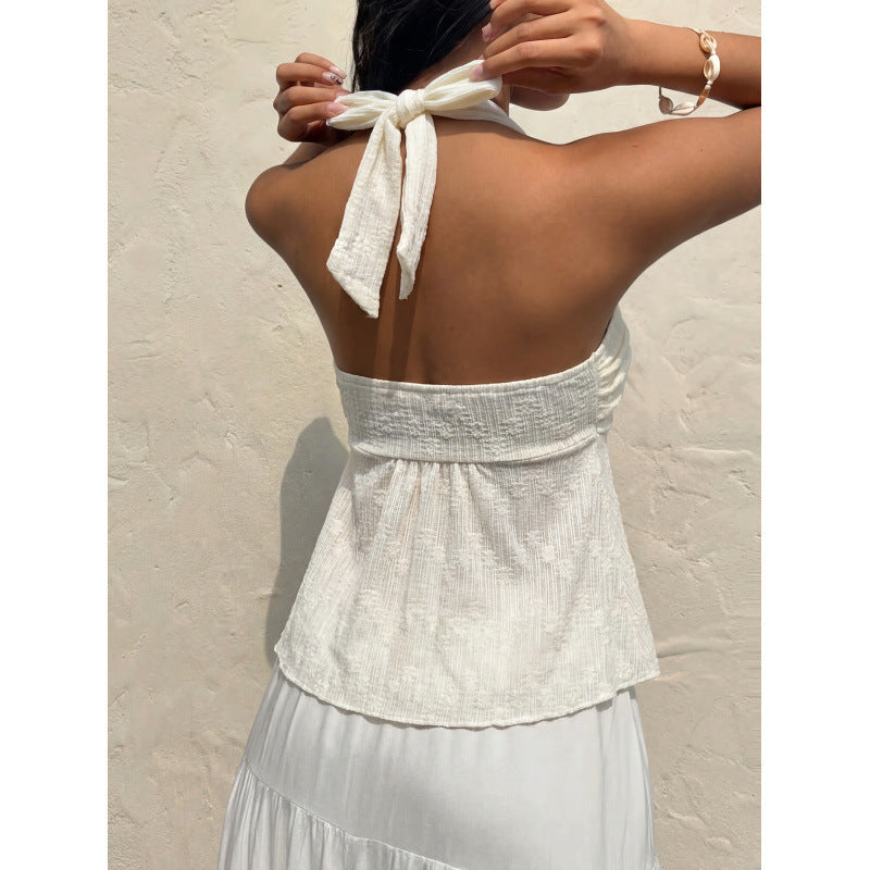 Femmes Élégant Solid-couleur Twist-tie Top