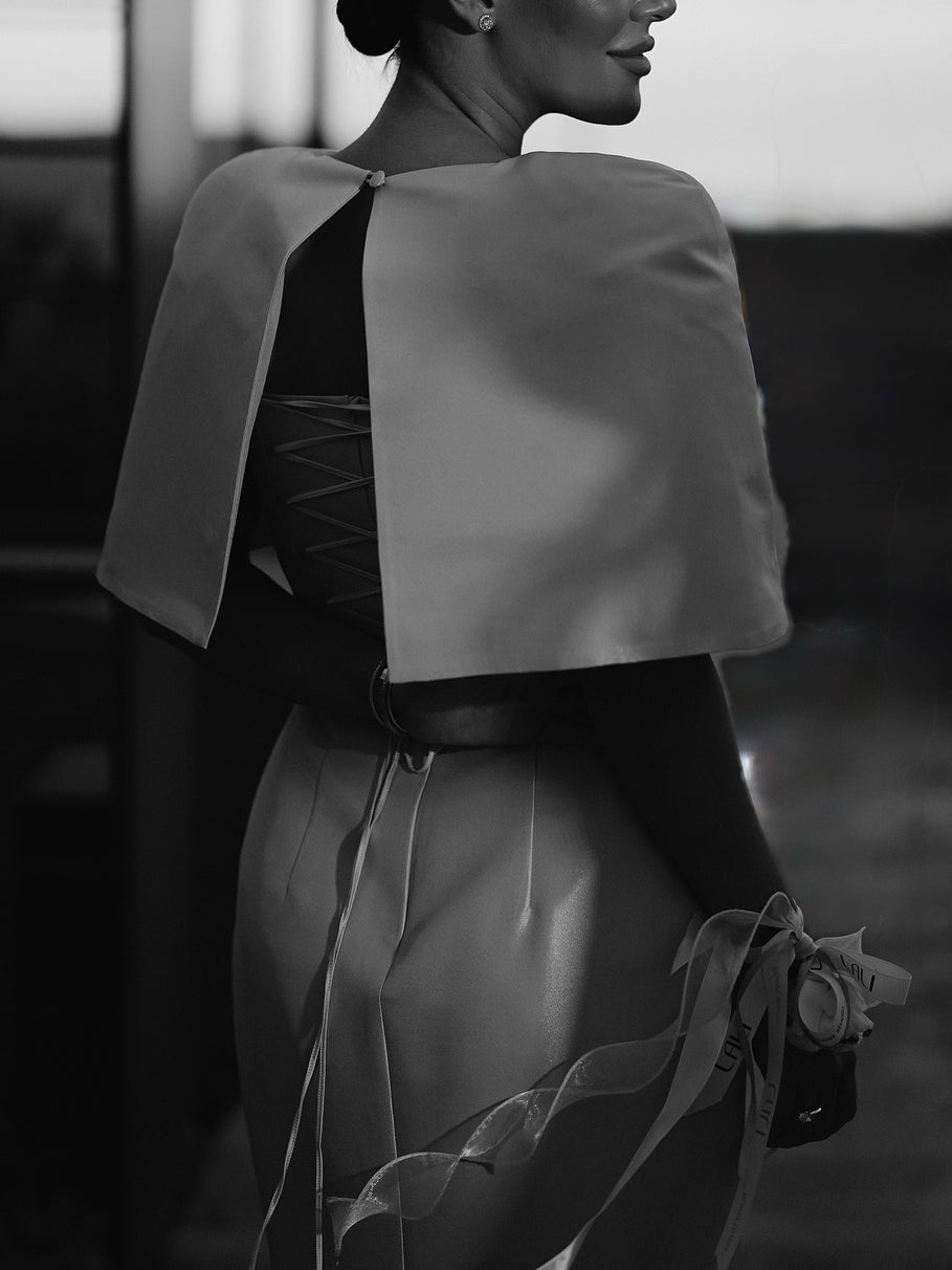 Set de robe Satiné Cape Top &Fitted Maxi