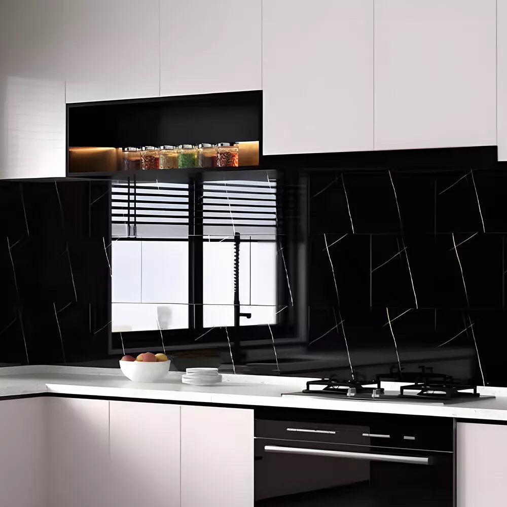 10 Stickers Carrelage en marbre autocollant pour cuisine