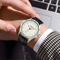 Bracelet en cuir imperméable Montres homme Quartz
