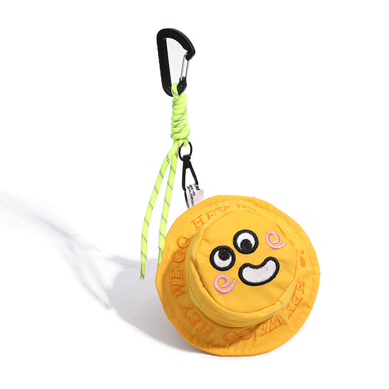 Sac Earphone visage souriant pour hommes Petit sac Porte-clés