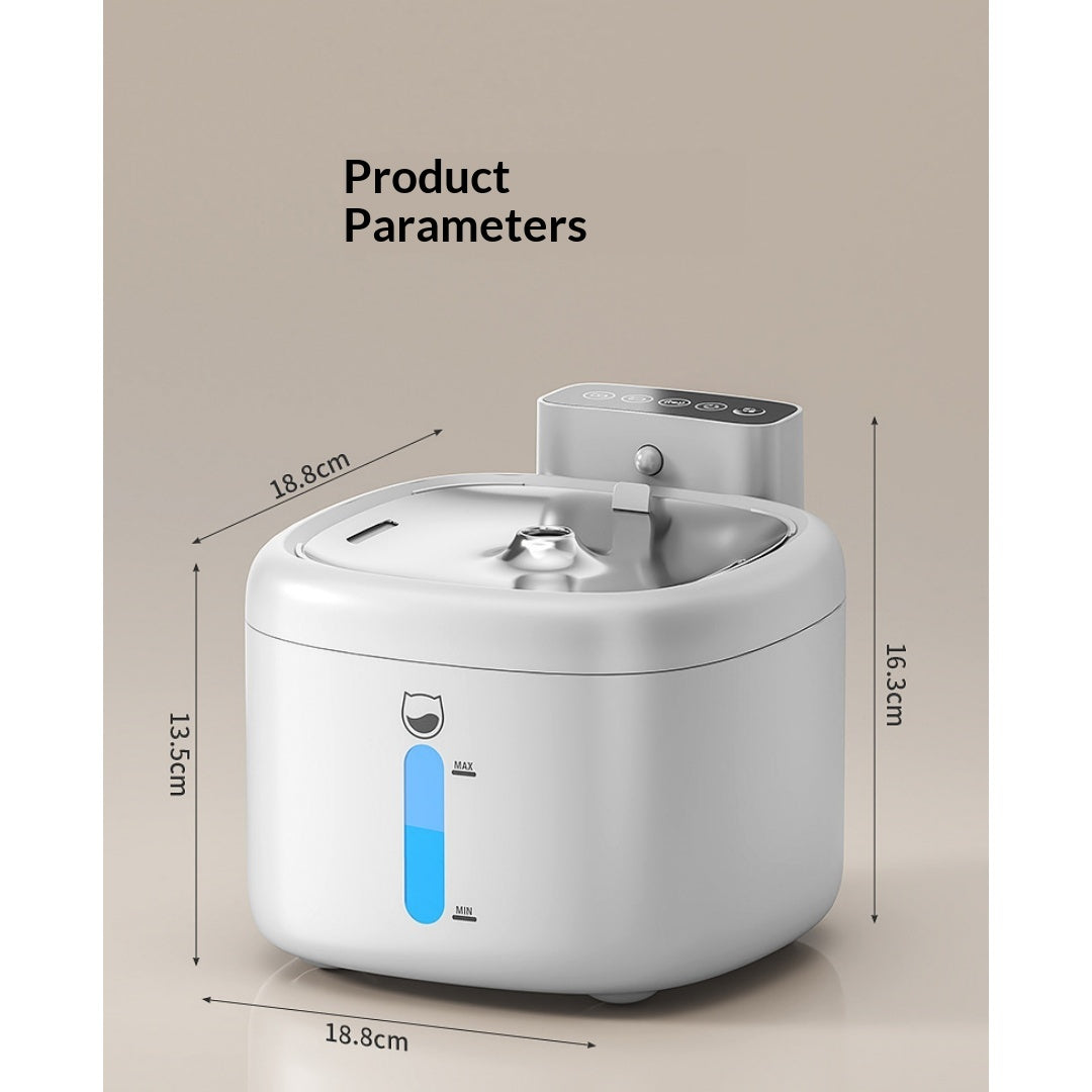 Fontaine d'eau pour animaux de compagnie filtrée sans fil intelligente