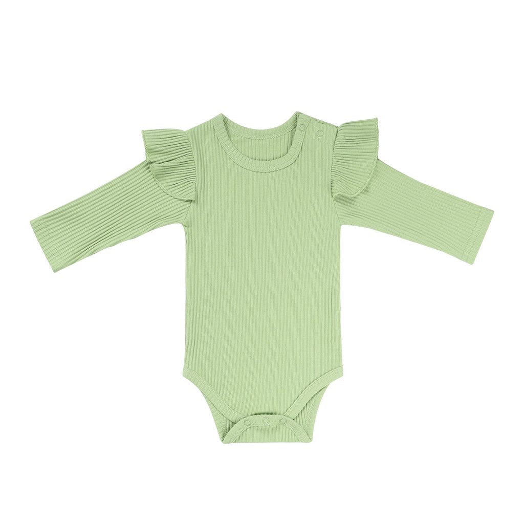 Mode bébé couleur solide épaisse onesie