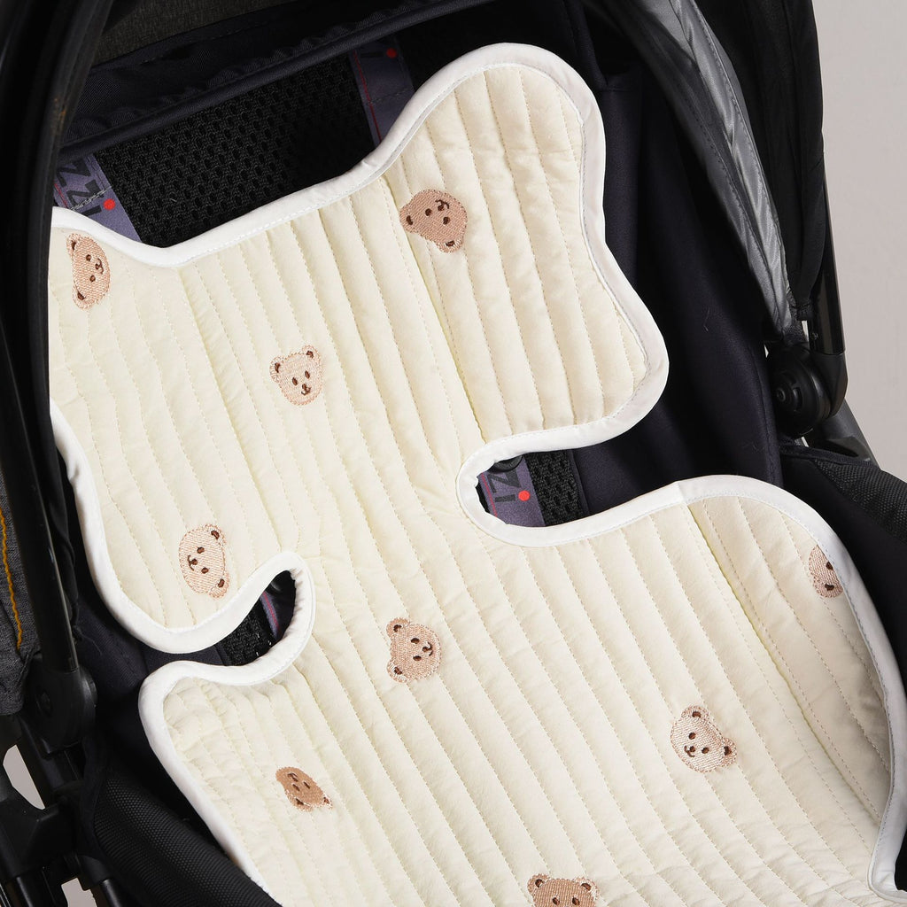 Poussette mince respirant coton brodé siège Coussin