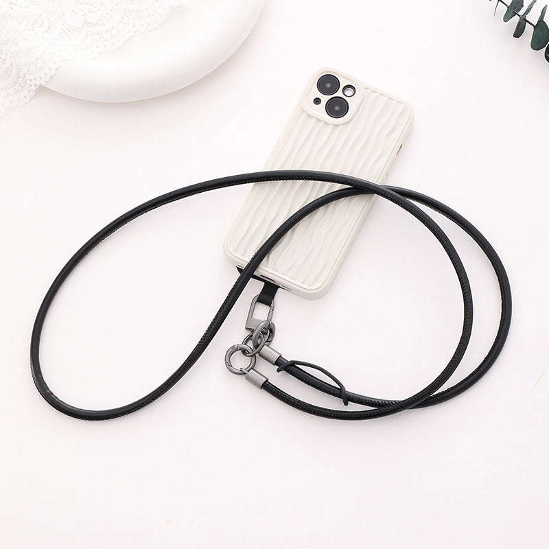 Leather Mobile Phone Lanyard Crossbody Anti-lost Back Halter Strong Durable Strap Rope