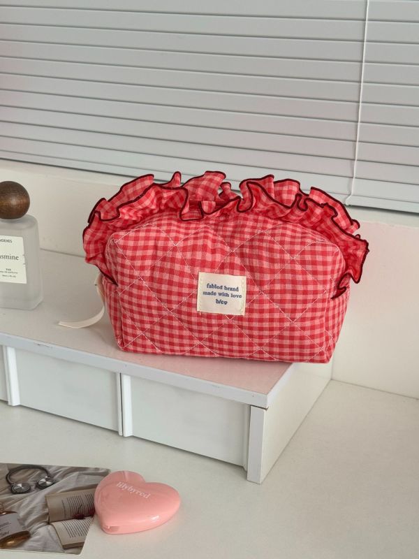 Sac de maquillage en dentelle pour filles de style coréen