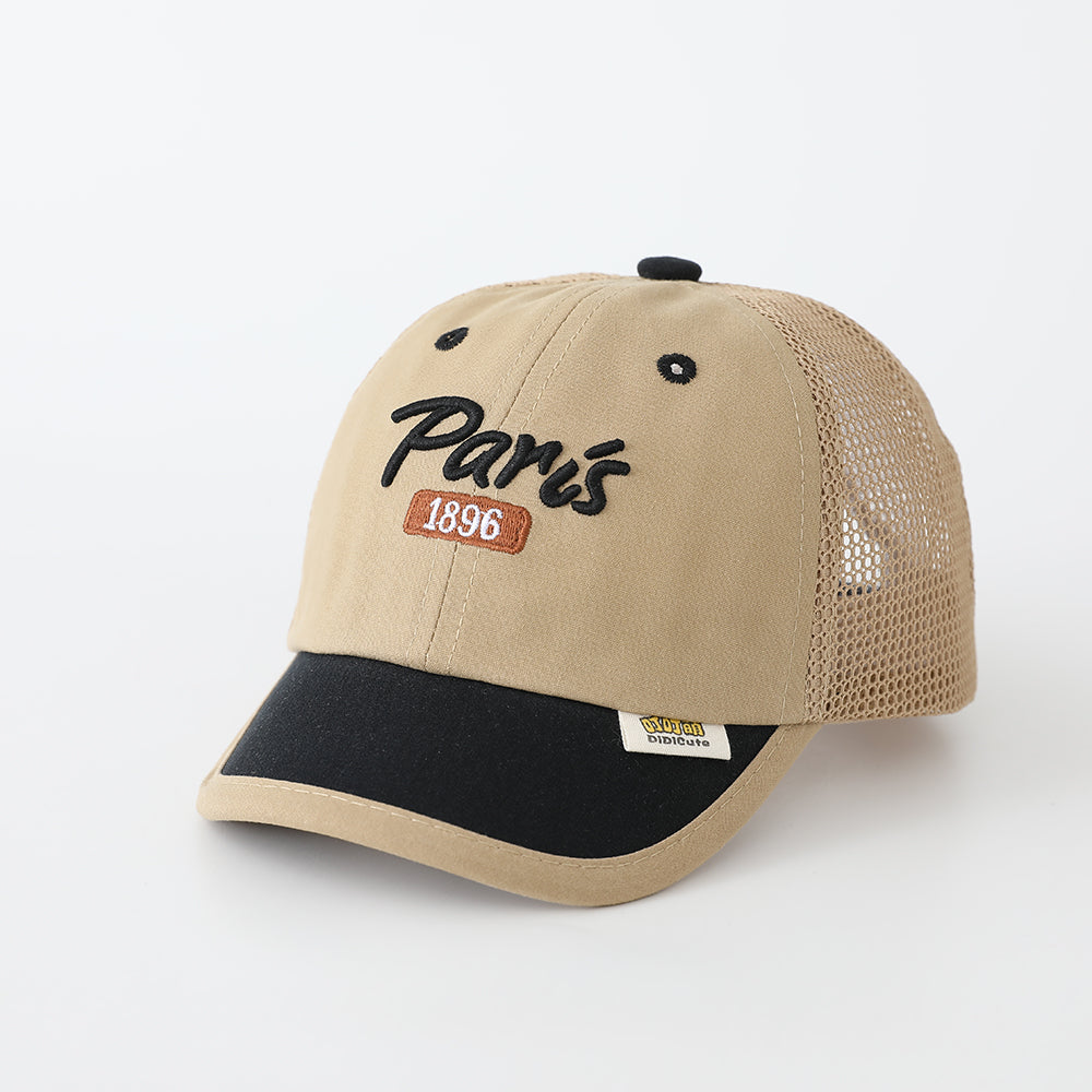 Lettre brodée d'été pour enfants multicolores 1896 Mesh Respirant Casquette de baseball pour Bab