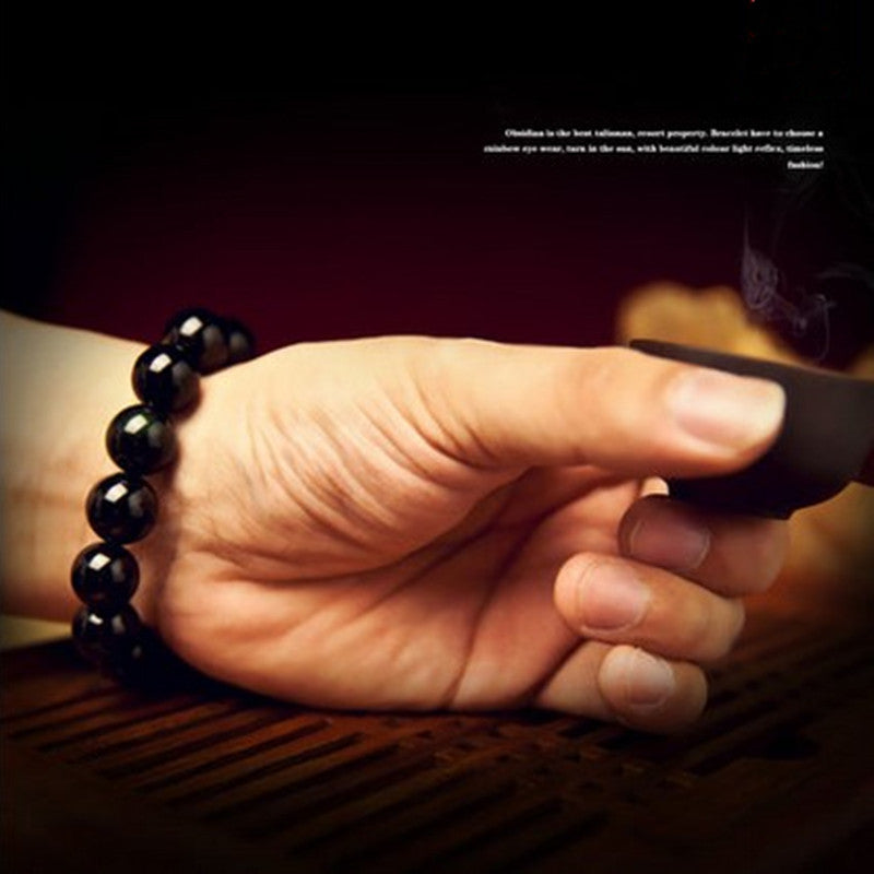 Bracelet naturel arc-en-ciel oeil obsidien