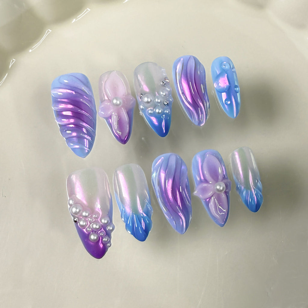 Art à ongles sculptés en trois dimensions avec des motifs de relief pour des manicures portables