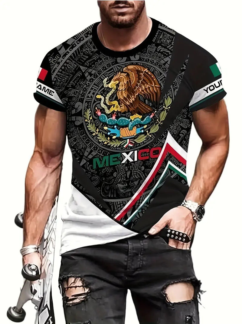 T-shirt Eagle and Snake T-shirt à col rond à manches courtes pour homme