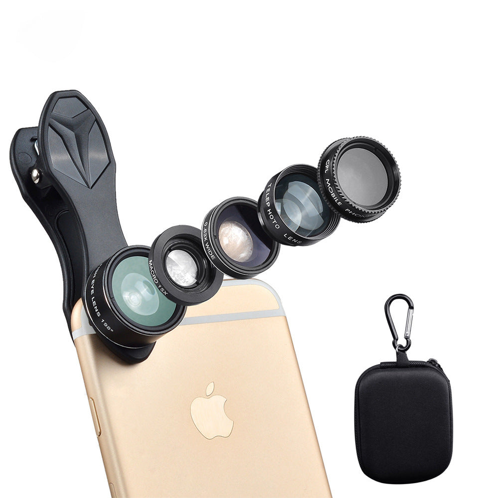 Lentille de téléphone portable cinq en un seul jeu