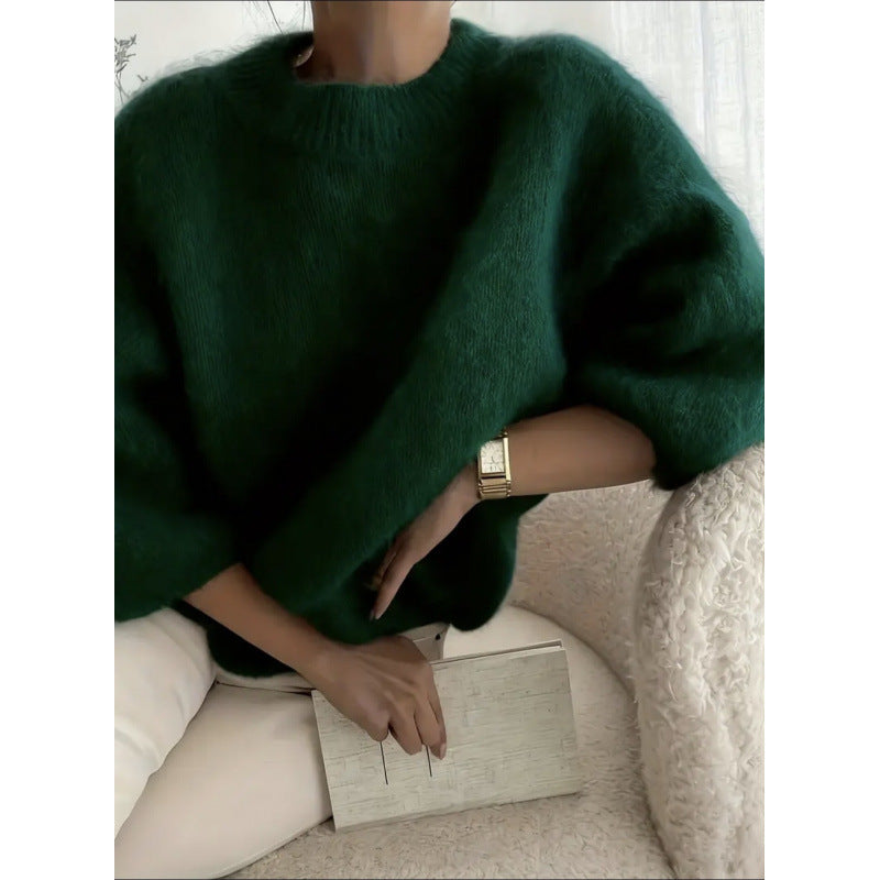 Style européen et américain Cross Border Printemps été Versatile Lazy Style Solid Color Lo