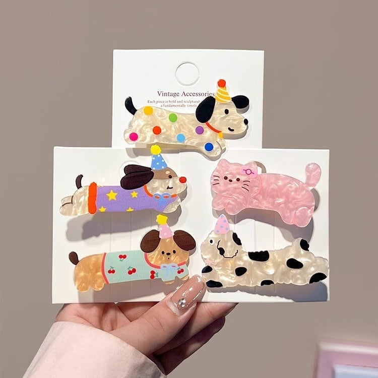 Coiffure de caricature Pin mignon côté chiot enfants Headwear