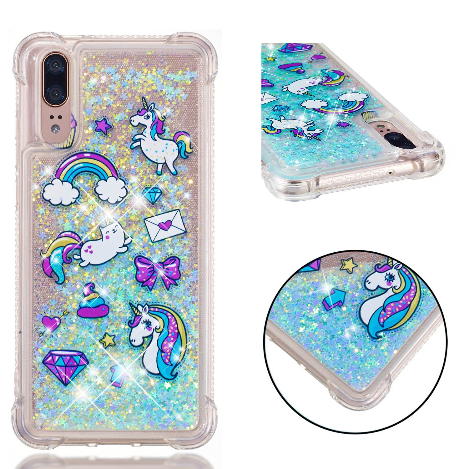 Coque souple transparente pour paillettes et TPU
