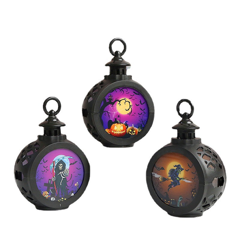 Lanterne d'Halloween Lanterne de jardin d'enfants Lanterne portable Horreur de l'atmosphère Decor