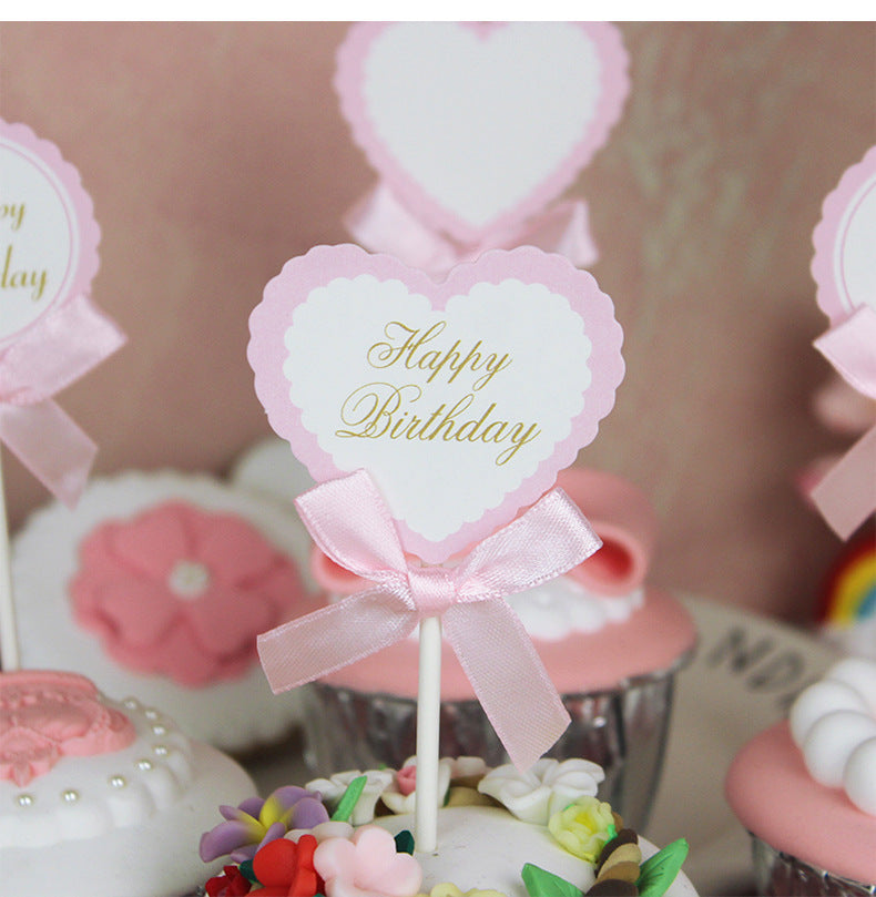 Décoration de gâteau d'anniversaire Fleur de Bowknot écrue