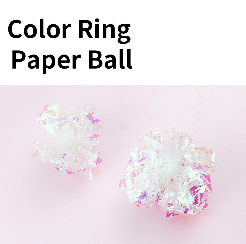 Ce jouet de chat de boule de papier de fabrication de bruit coloré est une excellente façon de garder votre chat