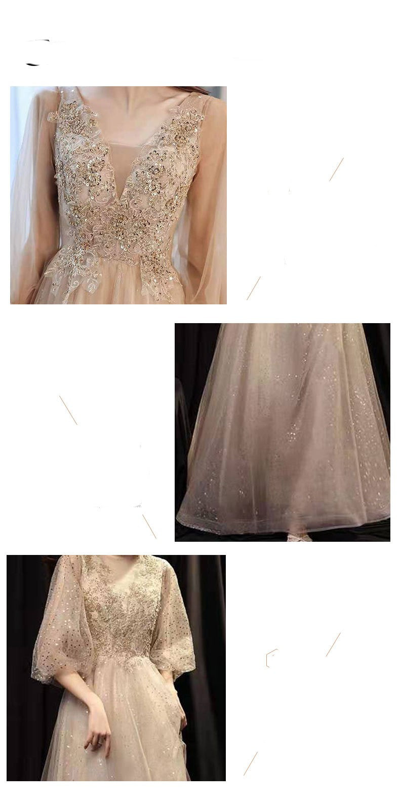 Slim Beauty Gold Banquet Robe de soirée