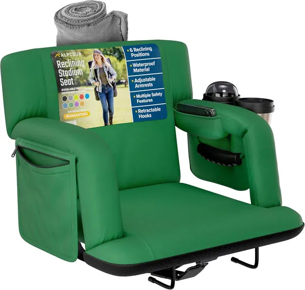 Alpcour Premium Siège de stade inclinable pour les bleachers avec support arrière