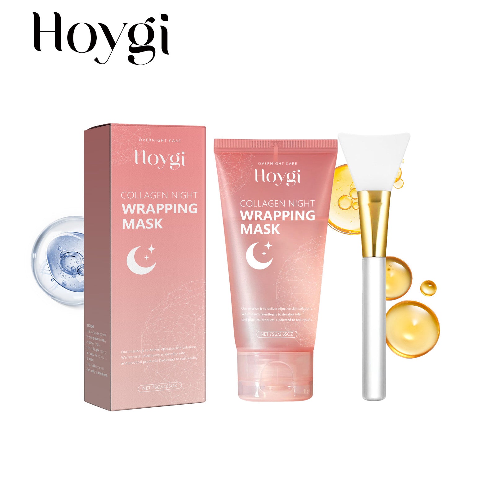 Collagène Peeling et Tearing Masque faciale 75g-1 Masque faciale Boîte à brosses