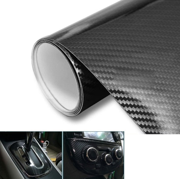 Car Styling Glossy noir 5D fibre de carbone film de vinyle