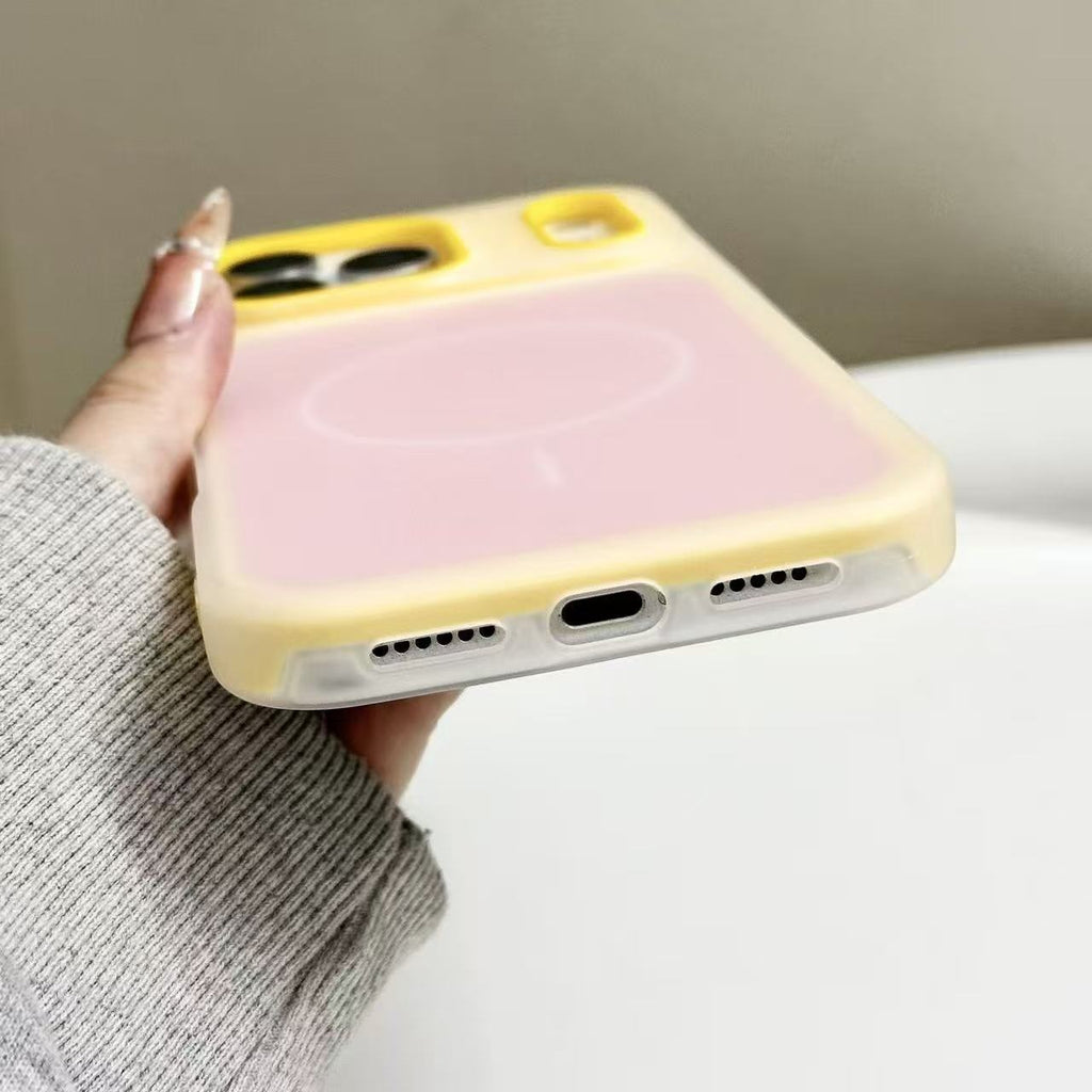 Cas de téléphone magnétique bi-en-un couleur de bonbons