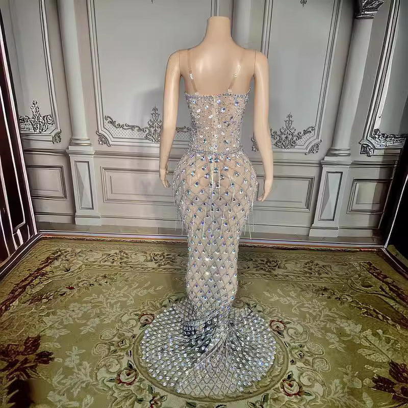 Aucun dos sans traces Sexy Élégant Gown de queue de poisson