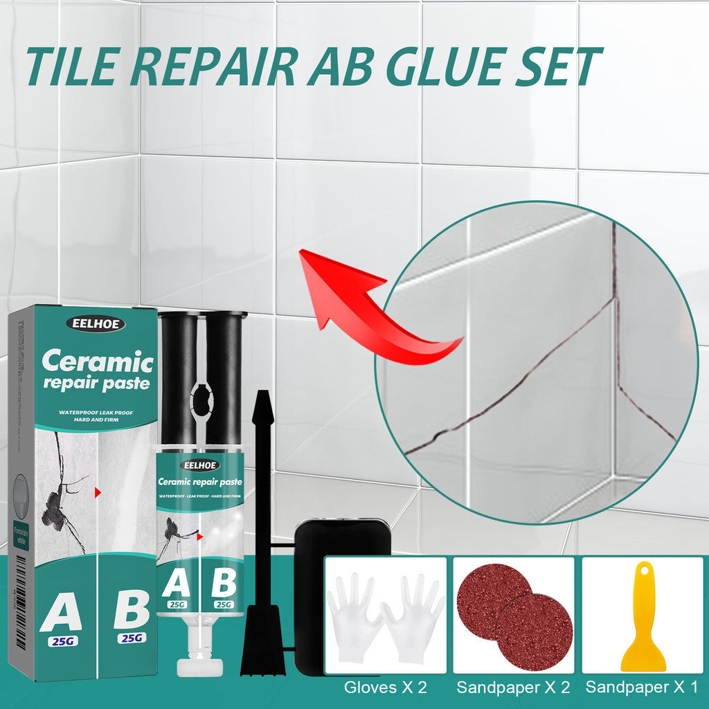 Eelhoe Tile Adhesive Tile Agent de réparation Carreaux métalliques Remplissage des fuites Réparation Ab Adhesive Bo