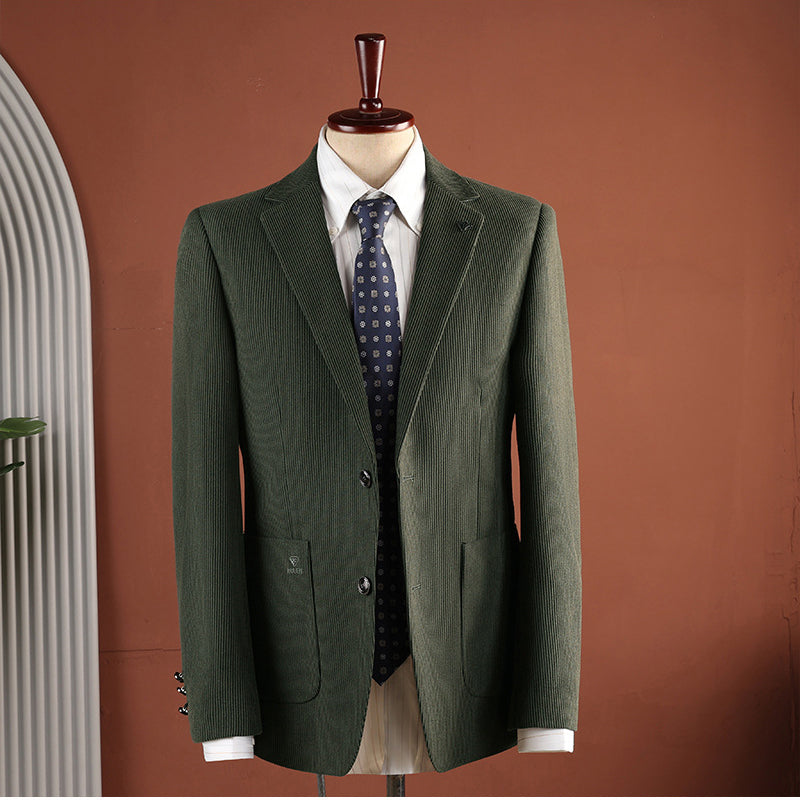 Blazer à deux boutons Casual style vintage avec Lapels Notch