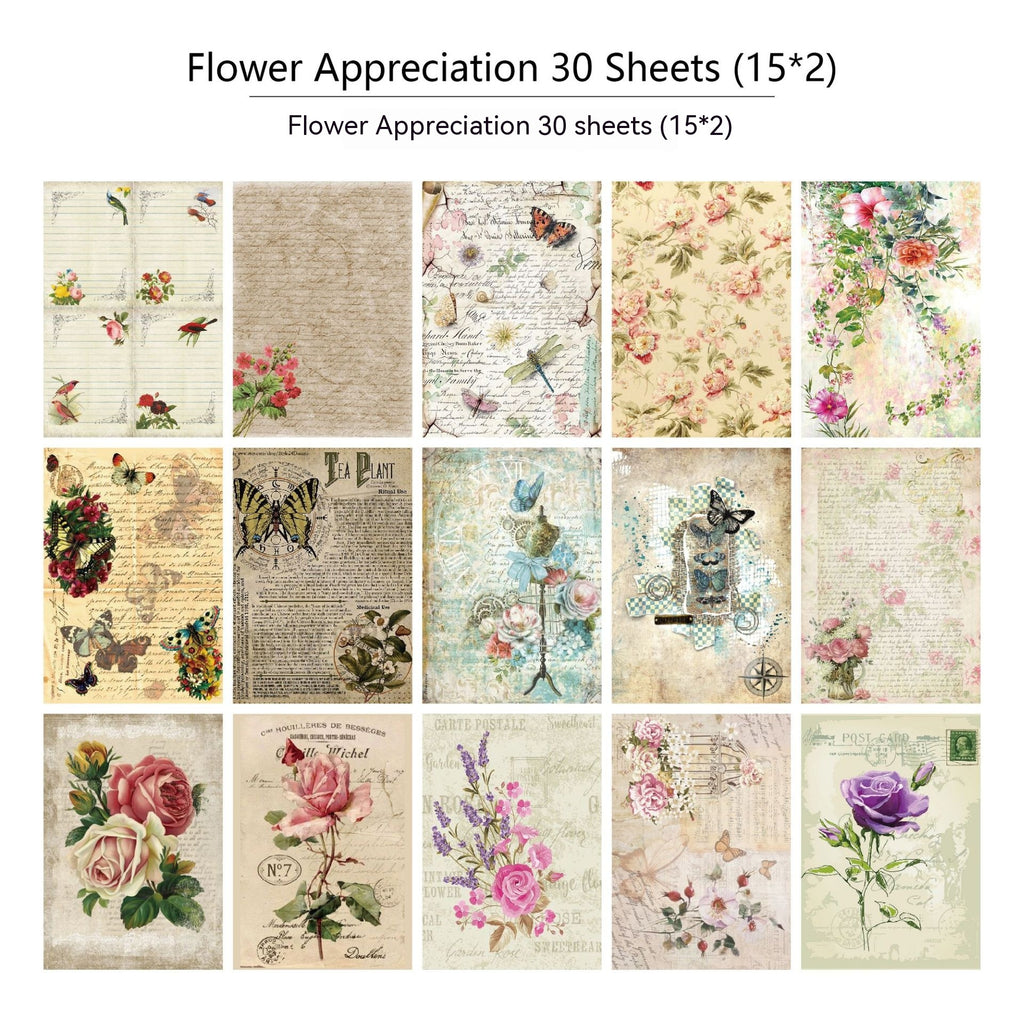30 Pieces Journal Newspaper Decoration Scrapbook Material Paper