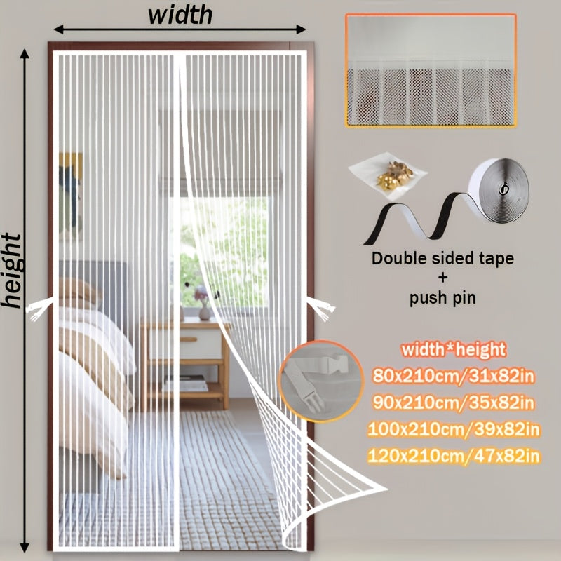 Fenêtre d'écran de porte magnétique blanc Mosquito Net en verre Gauze peut être personnalisé Taille