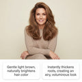 Zephoco Double Find Coiffure Root Touch Up Concealer stylo brun clair pour la couleur quotidienne des cheveux Mod