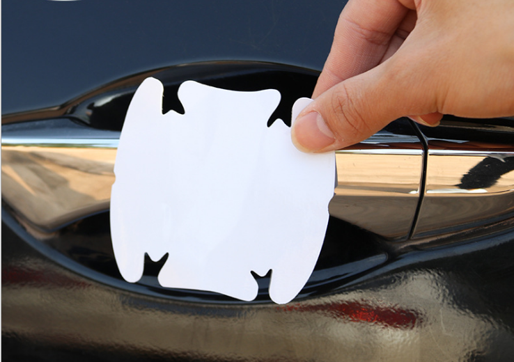 Autocollants poignée de porte protéger film voiture poignée de porte autocollants 4 pièces personnalisé porte de voiture bol pr