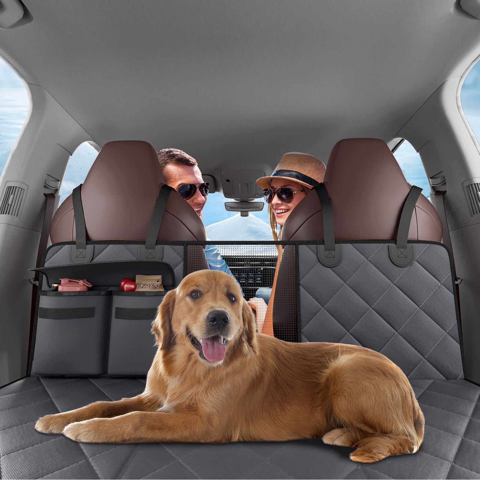 VEVOR Housse de siège de voiture de chien pour siège arrière 54 X 24 dans étanche 600D pour voitures