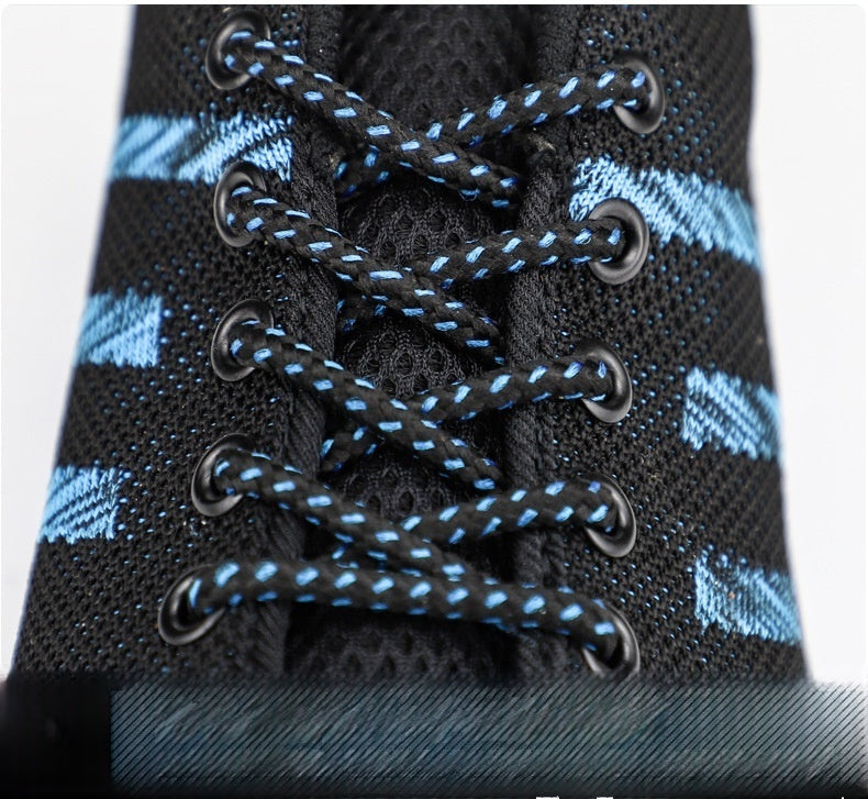 Men's Summer Woven Work Safety Shoes with a Durable and Breathable Soft Sole