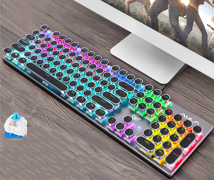 Steampunk true mechanical keyboard game