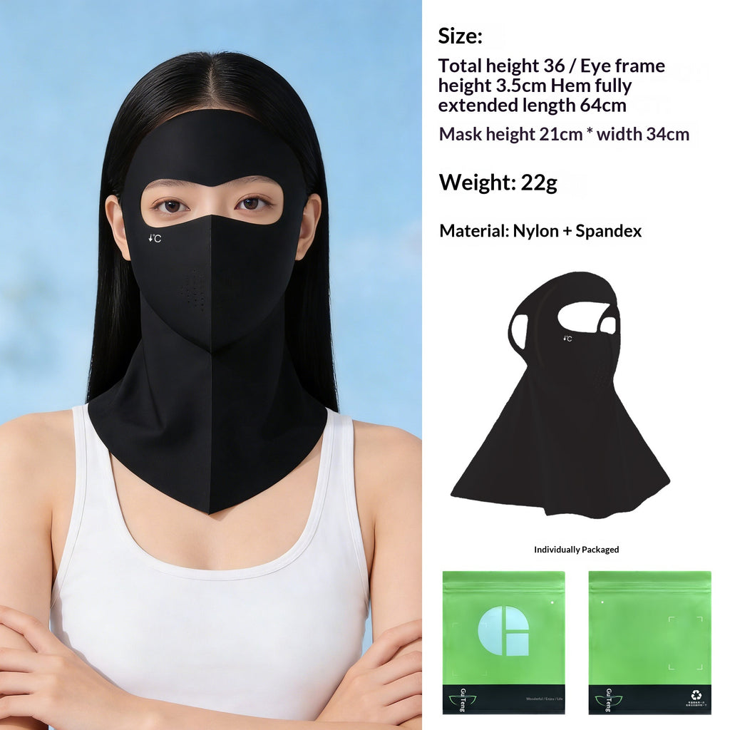 Masque du visage de la soie de glace d'été pour les femmes