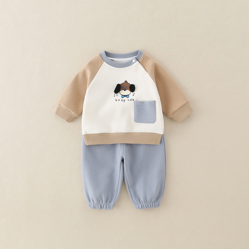 Ensemble de deux pièces en coton de bébé garçon