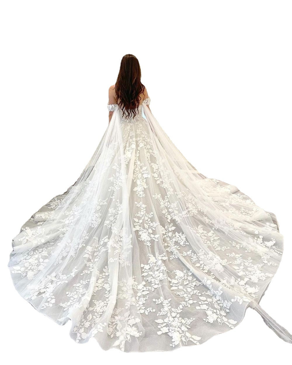 Robe de mariée légère Français Trailing Simple