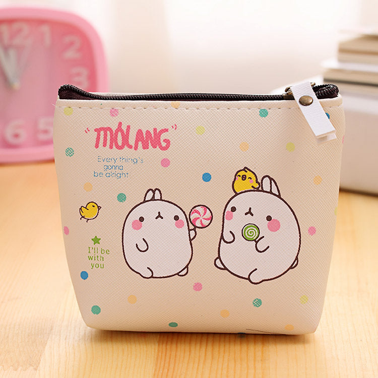 0583 Creative Potato Rabbit Zero Wallet Coréen Version PU Imperméable Main avec petite poche