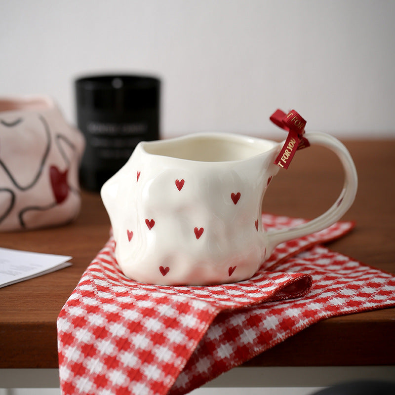 Sous glaçure Tasse en céramique peinte à la main Coupe à grande capacité