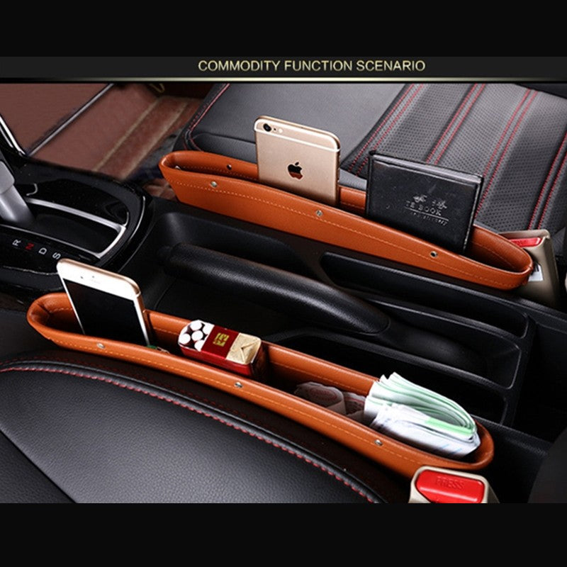 Car Organizer Box Caddy Catcher PU Leather Seat Gap Sac de rangement