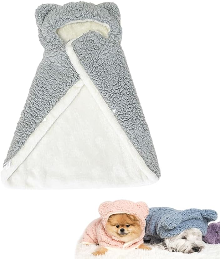 Teddy Bear Pet Cape Blanket avec Hood