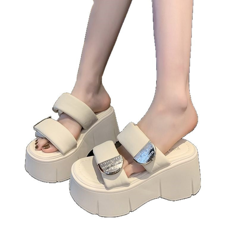 Pantoufles de 9 cm de hauteur de plus pour femmes