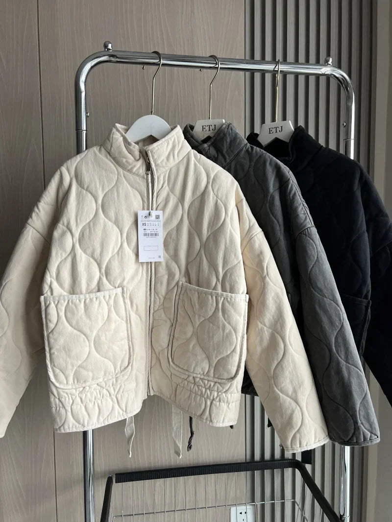 Veste de coton diamantée pour femmes arrivée