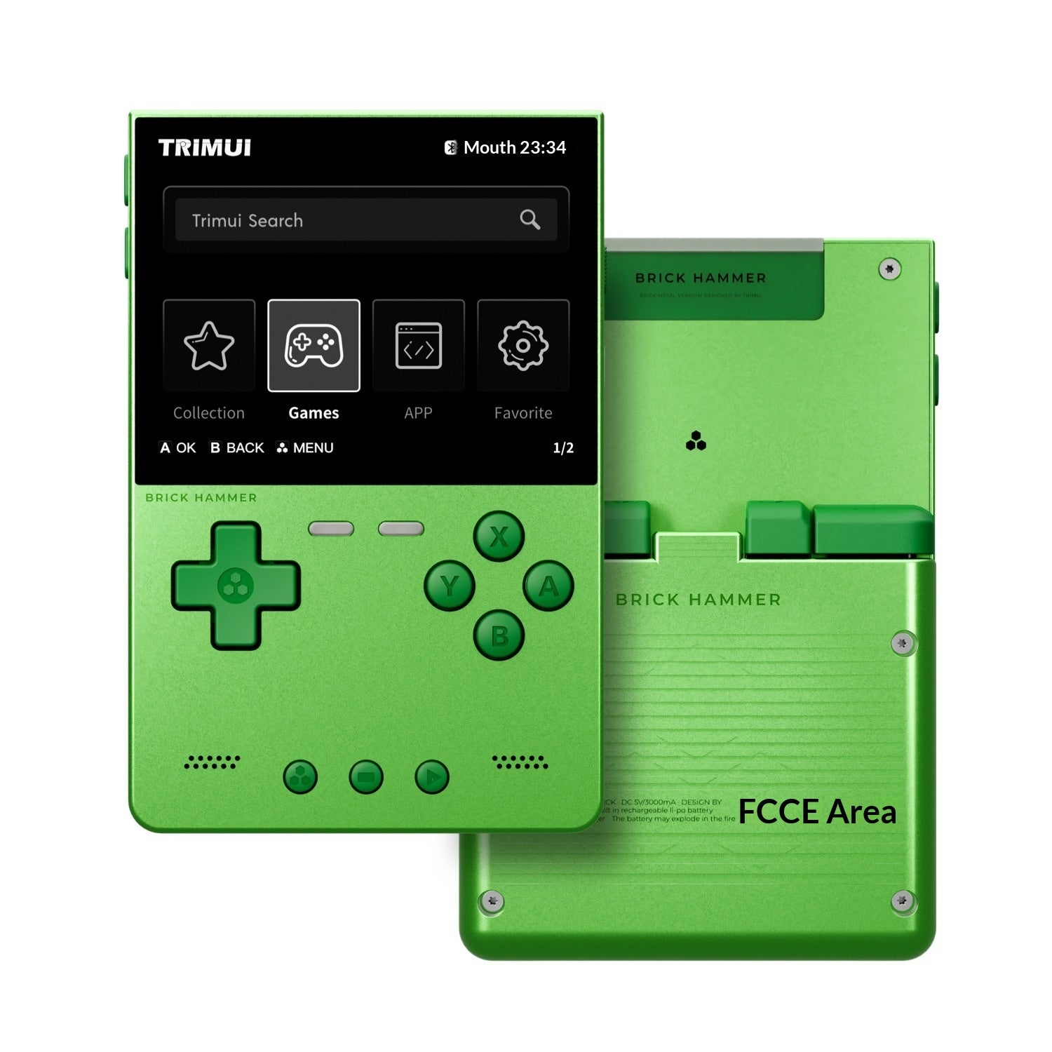 Console de jeu portable avec un alliage d'aluminium Shell
